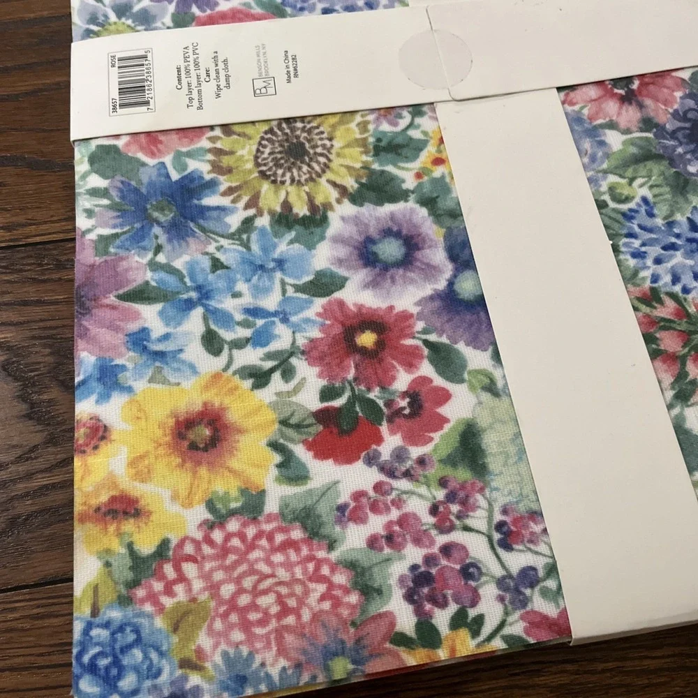 Lot Of 4 Azalea Easy Care Placemats 13 X 18 Vibrant Colorful Flowers